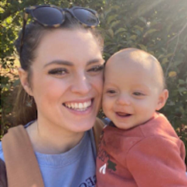Mom with her baby smiling