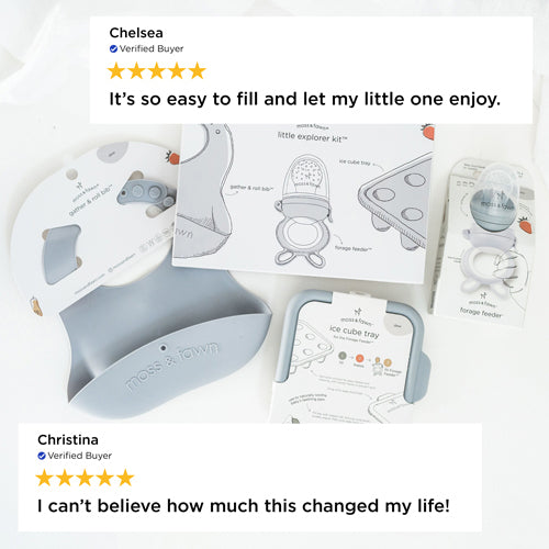 Baby products with customer reviews on a white background